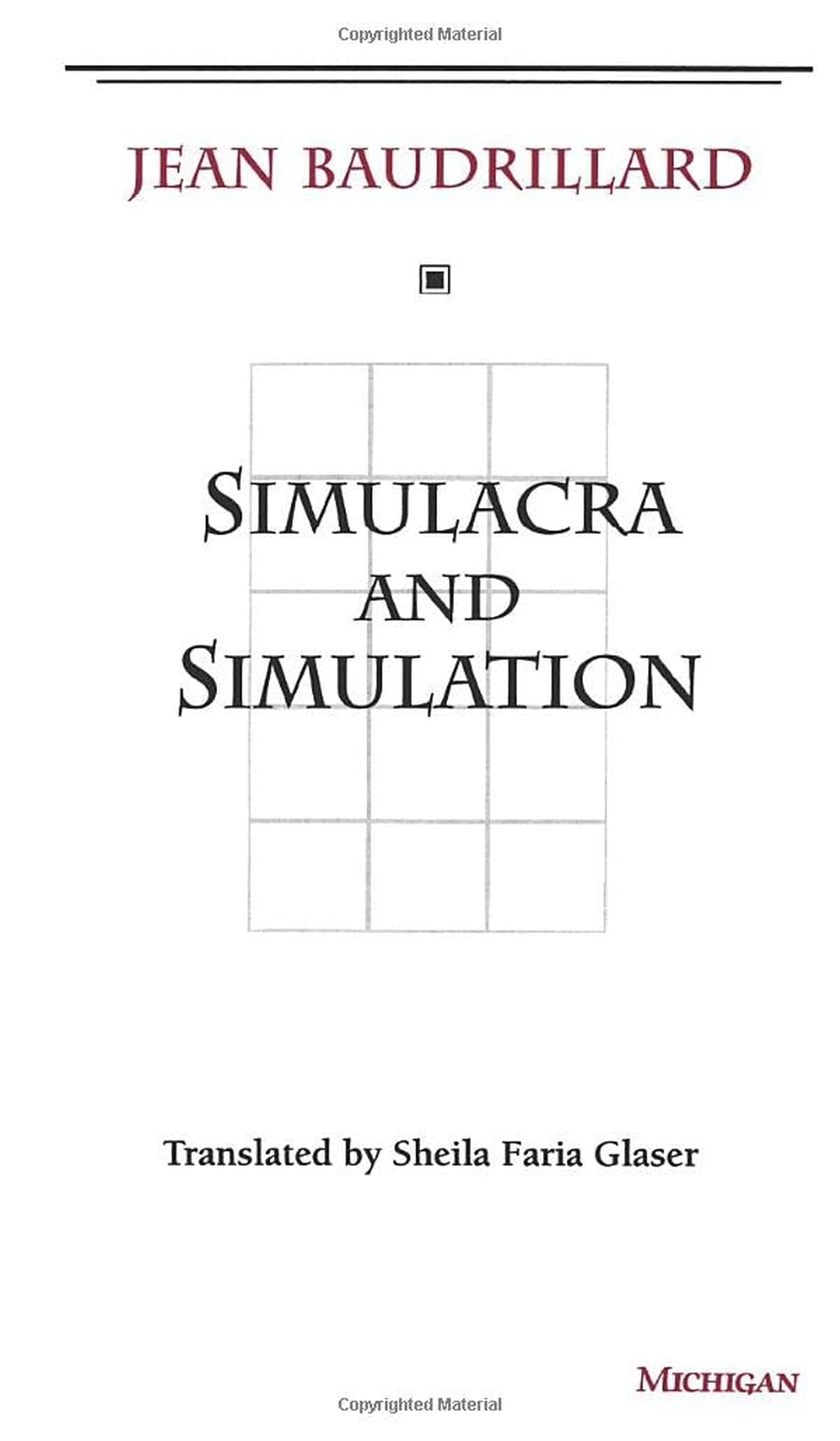 Book cover of Simulacra And Simulation